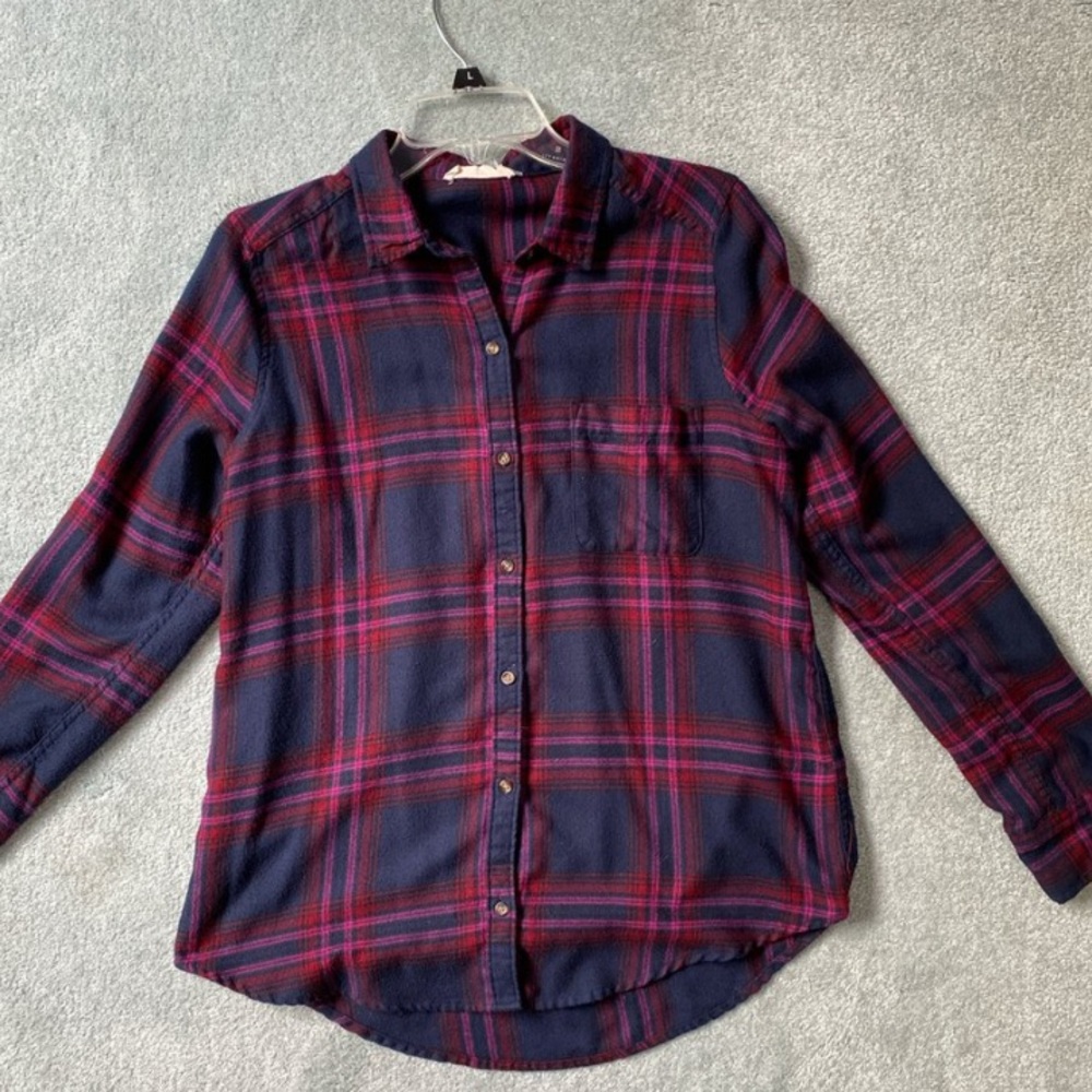 purple/red/blue hollister flannel